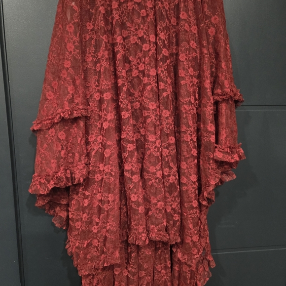 Free People Intamitley Flowy Mesh Flower Skirt Large Nwot - Picture 2 of 3